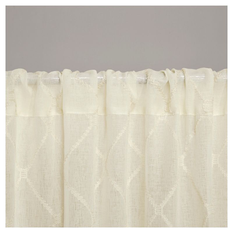 Clarissa Diamond Sheer Curtain Panel, 4 of 6