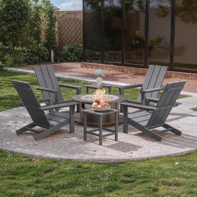ALAULM Adirondack Chairs Set,Outdoor Chairs, Chairs with Coffee Table or Fire Pit,Widely Used in Patio, Lawn, Garden,Pool and Deck
