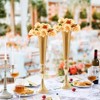VEVOR 2PCS 56cm/22.05” Tall Wedding Flower Vase, Metal Wedding Trumpet Centerpiece, Gold Floral Stand Display Rack, Gold - 2 of 4