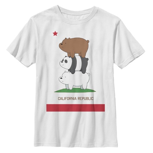 Boy S We Bare Bears California Republic Bear Stack T Shirt Target - roblox webarebar phon
