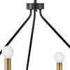 Lark Lazlo 6 - Light Chandelier in  Black/Lacquered Brass - 4 of 4