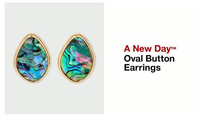 Oval Button Earrings - A New Day™, 2 of 5, play video