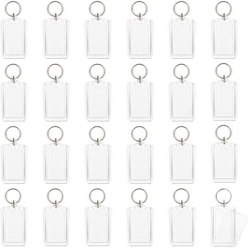 Okuna Outpost 24 Pack Acrylic Blank Picture Keychains Holder For Photo Perfect For Home Office Car Keys 2 5 X 1 5 In Target