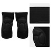 Unique Bargains Polyester Soft Breathable Knee Support Brace Pads for Sport Gymr Knee Protection 1 Pair Black - 4 of 4