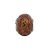 Black Bow Jewelry Light Brown Python Glitter Glass & Sterling Silver Bead Charm, 15mm - 2 of 4