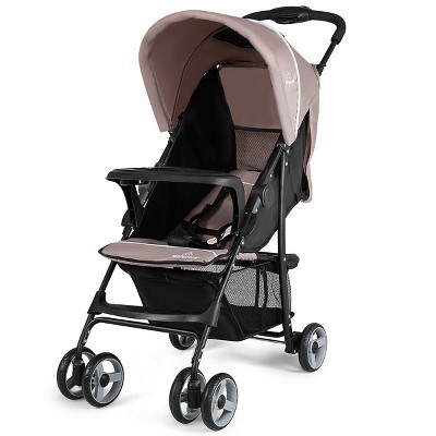 Image of Costway Foldable Lightweight Baby Stroller Kids Travel Pushchair 5-Point Safety System Coffee