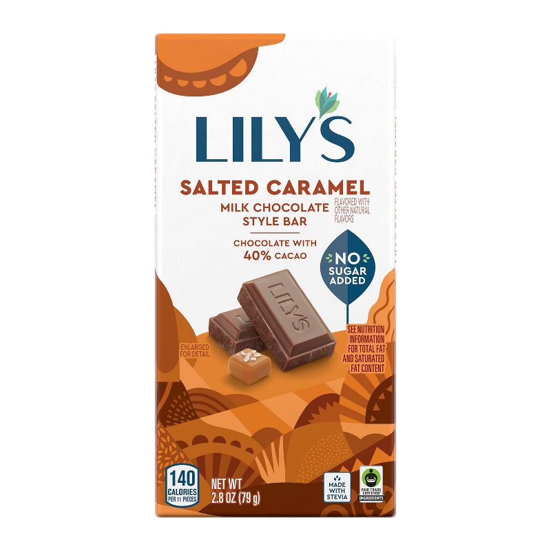 Lily&#39;s Salted Caramel Milk Chocolate Style Bar - 2.8oz, 1 of 7