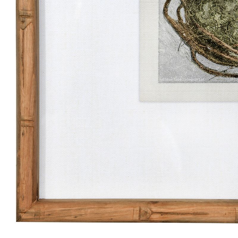 (Set of 2) 18&#34; Square Wood Framed Wall Arts with Bird and Nest - Storied Home, 4 of 9