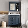 Lyngins Modern Freestanding Vanity with Ceramic Basin, Bathroom Storage Cabinet with 2 Drawers & Tip-out Drawer, Single Sink Bathroom Vanity - 3 of 4