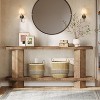 Lantine 71-Inch Long Console Table for Entryway, Wooden Sofa Table Behind Couch, for Living Room, Hallway, Foyer, Burlywood - 4 of 4