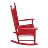 Aghana Digitals Rose Red Solid Populus Wood Porch Rocker Chair with Wide Seat, Armrest & Slatted - 2 of 4