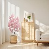 Artificial Blossom 120cm Artificial Cherry Trees Tall Faux Plants Indoor Pink Fake Flowers Tree for Spring Home Room Office Wedding Party - 3 of 4