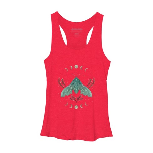 Women's Design By Humans Luna and Moth By EpisodicDrawing Racerback Tank Top - image 1 of 3