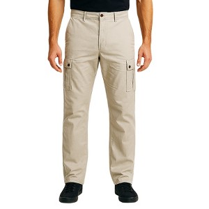 Men's Straight Leg Cotton Stretch Ripstop Cargo Pants – Durable Tactical Utility Pants for Work, Hiking & Everyday Wear - 1 of 3