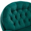 Okak Velvet Accent Chair with Ottoman,Modern Mid-Century Style Armless Living Room Chair,Soft Comfy Sitting Chair for TV Watching,Gaming - 4 of 4