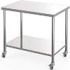 Acekool 60"x24" 2-Tier Stainless Steel Prep Table, Heavy Duty Kitchen Work Table with Adjustable Shelf, NSF Certified for Home Restaurant - 2 of 4