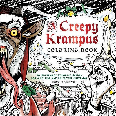 A Creepy Krampus Coloring Book - (Paperback)