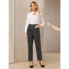 Hobemty Women's Houndstooth Vintage Work Plaid Long Trousers - 2 of 4