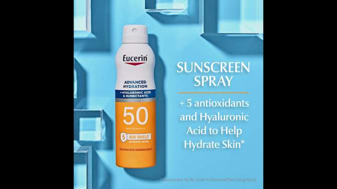 Eucerin Advanced Hydration Sunscreen Spray - SPF 50 - 6oz, 2 of 12, play video