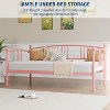 Garvee Twin Daybed Frame, Metal Sofa Bed with Underbed Storage, Steel Slats Support, No Trundle, for Bedroom or Living Room - 4 of 4