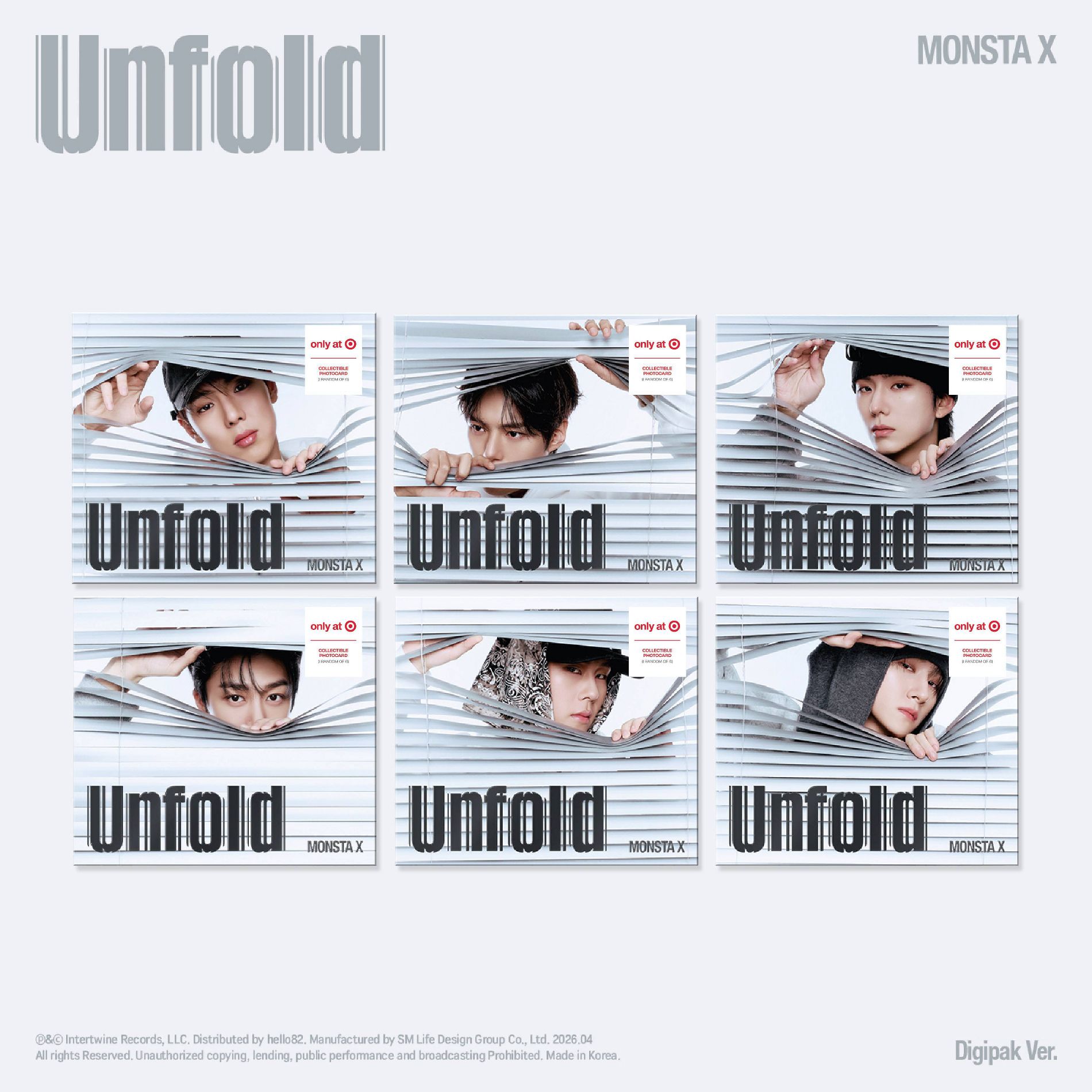 MONSTA X - Unfold (Member Digipak) (Target Exclusive, CD)