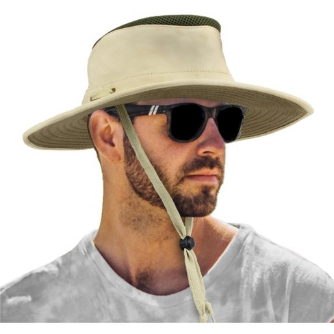 Sun Cube Sun Hat For Men, Women Wide Brim Safari Hat, Hiking Hat Uv Sun  Protection, Bucket Boonie Hat (tan) : Target