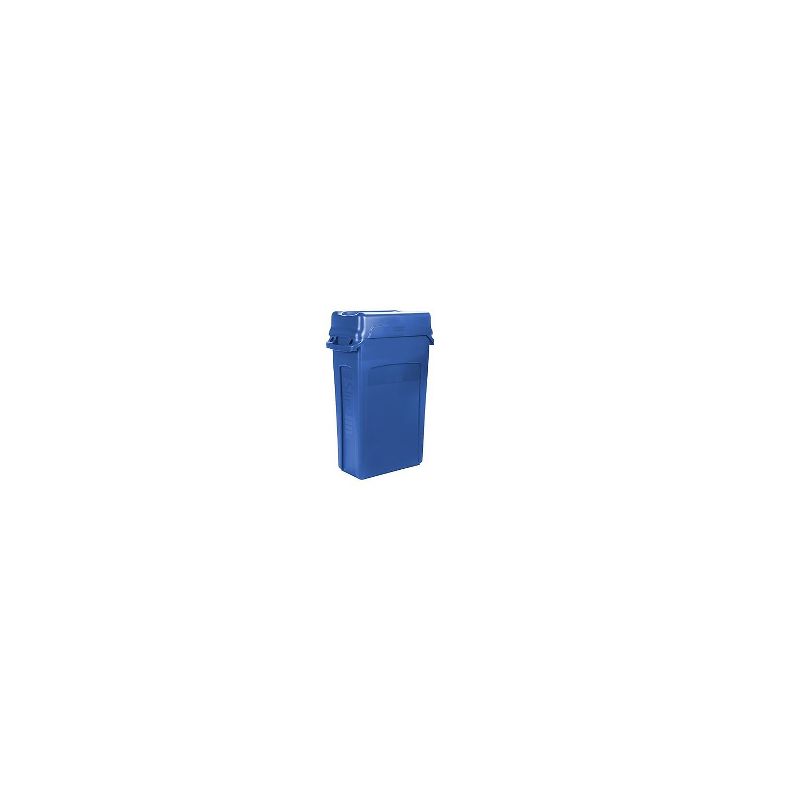 Rubbermaid Commercial Slim Jim Recycling Container w/Venting Channels Plastic 23gal Blue 354007BE, 2 of 4
