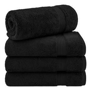 American Soft Linen Turkish Premium Quality 100% Cotton Turkish 4 Piece Bath Towel Set, Soft Absorbent Quick Dry Bath Towels for Bathroom - 1 of 4