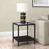 22' Metal Side Table in Black - Henn&Hart - 2 of 4