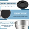 Itopfox Stainless Steel Mixing Bowls Set with Airtight Lids, Non-Slip Silicone Bottoms, Nesting Design for Mixing, Prepping, and Food Storage - 3 of 4