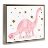 Stupell Industries Pink Dinosaur with Gold Stars, 31" x 25" - 3 of 4