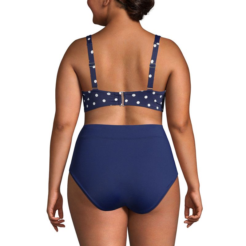 Lands' End Women's Twist Front Underwire Bikini Top Swimsuit Adjustable Straps, 2 of 7