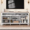 65" Modern TV Stand | Semi-Open Double Doors & 8 Compartments | 3 Adjustable Shelves | PB+MDF | for Living Room & Bedroom - 4 of 4
