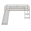 CAVINAS Twin Size Solid Wood  Loft Bed with Slide & Ladder & Fence,Low Bed Frame for Kids Room,Bedroom - 2 of 4