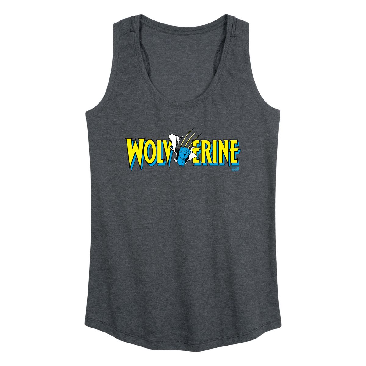 Women's - Marvel - Wolverine Claw Logo Horizontal Chest Graphic Racerback Tank