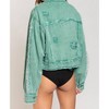 Women's Cropped Relaxed Fit Embellished Jacket - POL - 3 of 4