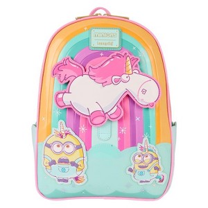 Loungefly Minions - Fluffy Unicorn Rainbow Mini Backpack - 1 of 4