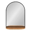 Kate and Laurel Schuyler Arch Wall Mirror with Shelf - 2 of 4