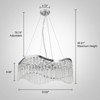 LLHZSY Modern Elegant Wave Crystal Chandelier with Adjustable Height - W23 31/50"- Gold/Chrome - 4 of 4