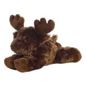 Aurora Small Maxamoose Mini Flopsie Adorable Stuffed Animal Brown 8" - 1 of 4
