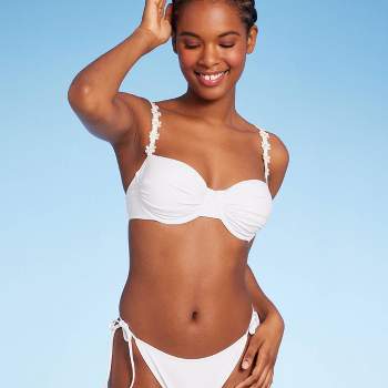 Women's Pointelle Underwire Bikini Top - Wild Fable™ Cream L : Target
