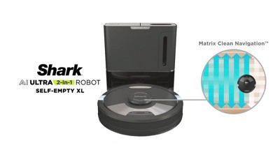 Shark Matrix Plus 2in1 Robot Vacuum & Mop with Sonic Mopping, Matrix Clean,  Home Mapping, HEPA Bagless Self Empty Base, CleanEdge, for Pet Hair, Wifi