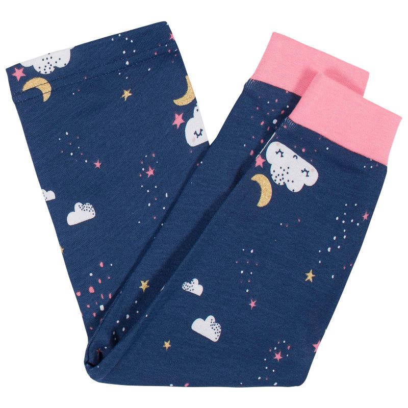 Gerber Infant & Toddler Girls' Snug Fit Cotton Pajamas, 4-Piece Set, 5 of 10