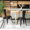 Costway 18" High Back Bar Stools Set of 4 with Removable Backrest for Cafe Bar Black/Gun Gray - image 4 of 4