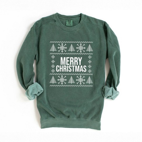 Simply Sage Market Women s Garment Dyed Graphic Sweatshirt Merry Christmas Sweater Target