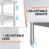 AMERLIFE Stainless Steel Table for Prep & Work Adjustable Under Shelf and Feet - 4 of 4