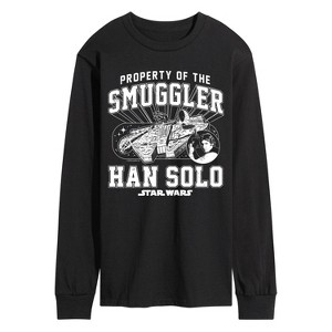 Men's - Star Wars - Property Of The Smuggler Han Solo Long Sleeve Graphic T-Shirt - 1 of 3