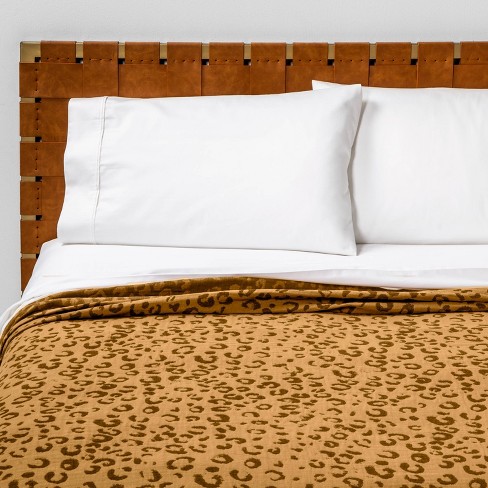 Twin Extra Long Leopard Spot Matelasse Quilt Brown Opalhouse