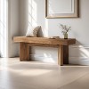 Lantine 47" Wooden Entryway Bench, Farmhouse End of Bed Bench, Kitchen Table Benches Seat for Hallway, Bedroom, Foyer, Dining Room - 2 of 4