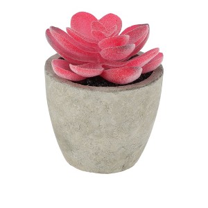 Unique Bargains Artificial Plants Plastic Pink 2.36"x2.36"x2.76" 1 Pcs - 1 of 4